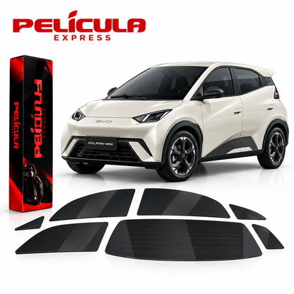 Película Automotiva Byd Dolphin Mini 2024-2027 Nano Cerâmica Térmica Pré-cortada Anti Calor Proteção Uv