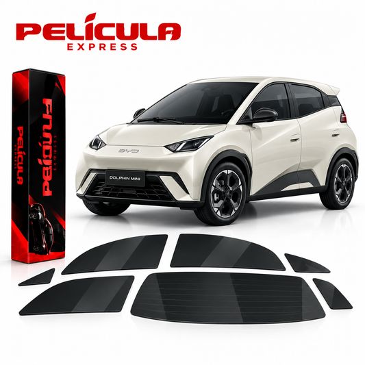 Película Automotiva Byd Dolphin Mini 2024-2027 Nano Cerâmica Térmica Pré-cortada Anti Calor Proteção Uv