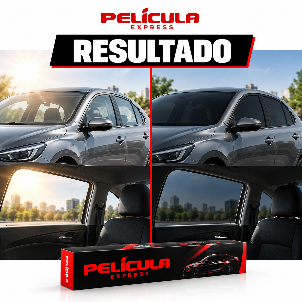 Película Automotiva Chevrolet Onix Plus 2020-2024 Nano Cerâmica Térmica Pré-cortada Anti Calor Proteção Uv